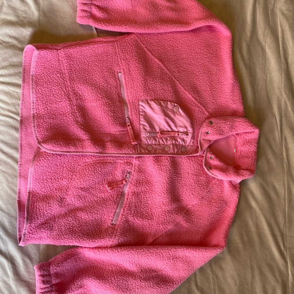 Pink fleece jacket